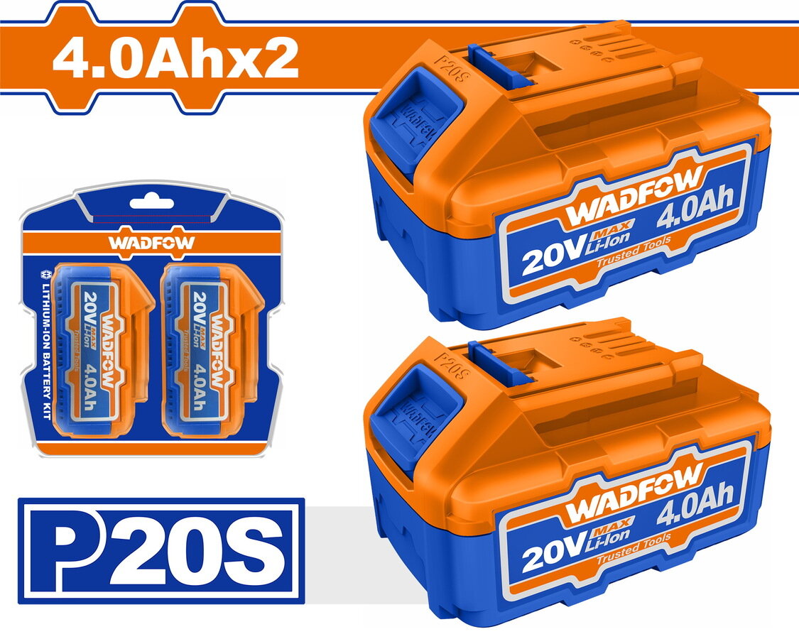 Batteries Lithium 20V 4.0Ah Wadfow
