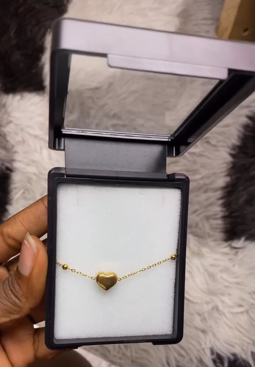 Bracelet Cœur Doré Élégant