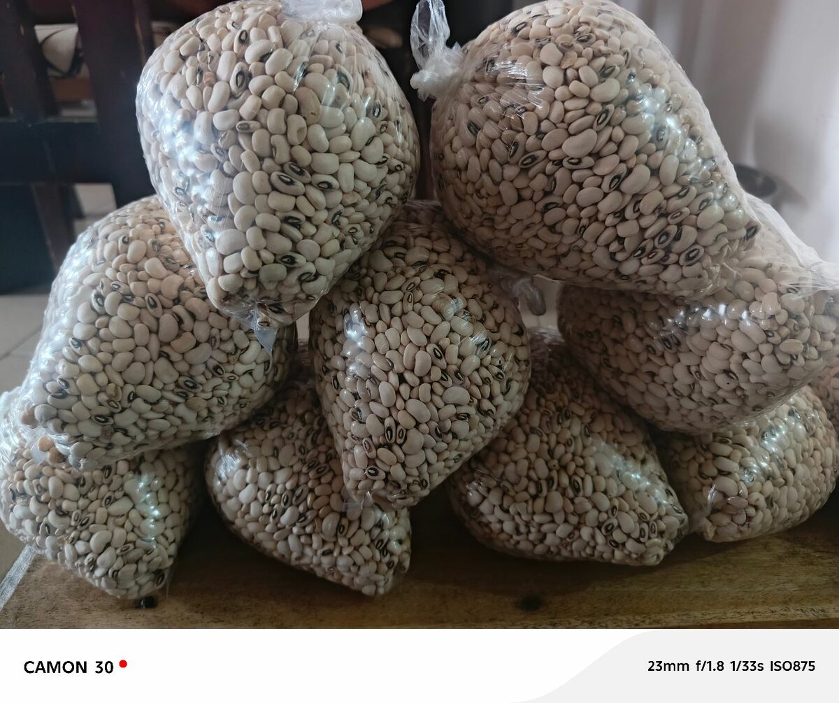 Haricots blancs tachetés