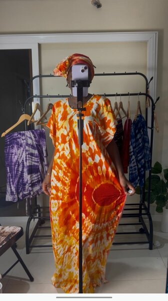 Robe maxi longue colorée