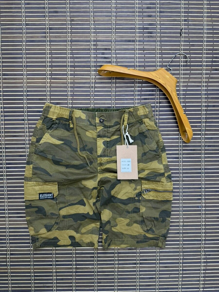 Shorts cargo camouflage hommes