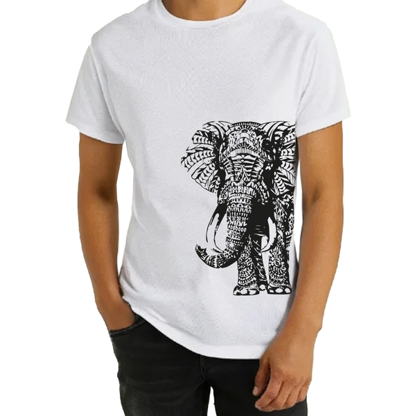 T-shirt Éléphant Graphique Homme