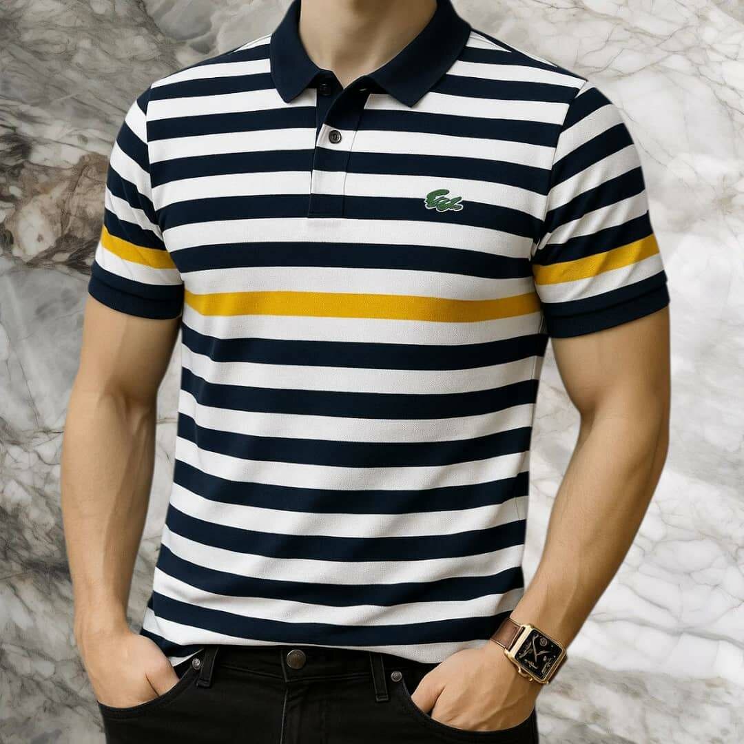 Polo rayé homme élégant