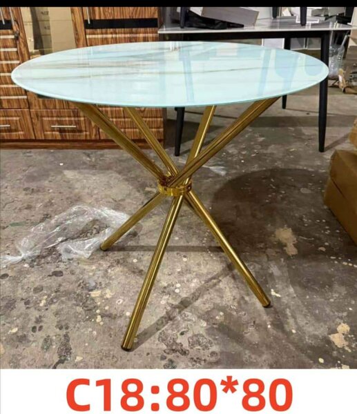 Table ronde verre design