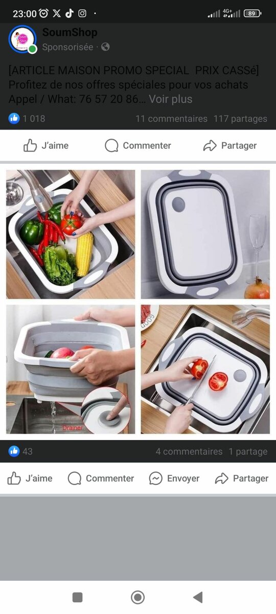 Planche à découper 2 en 1