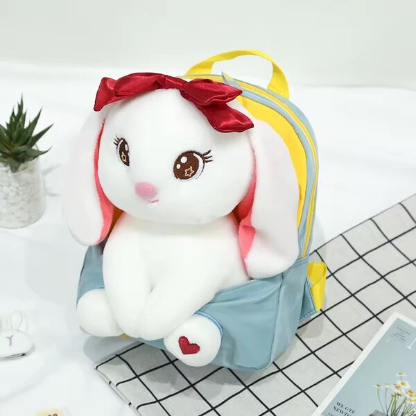 Sac à dos lapin peluche