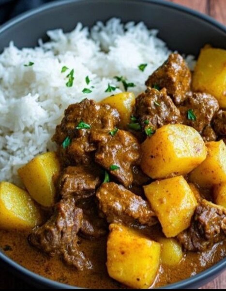 Curry boeuf avec riz basmati