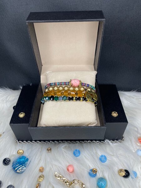 Bracelet en perles colorées