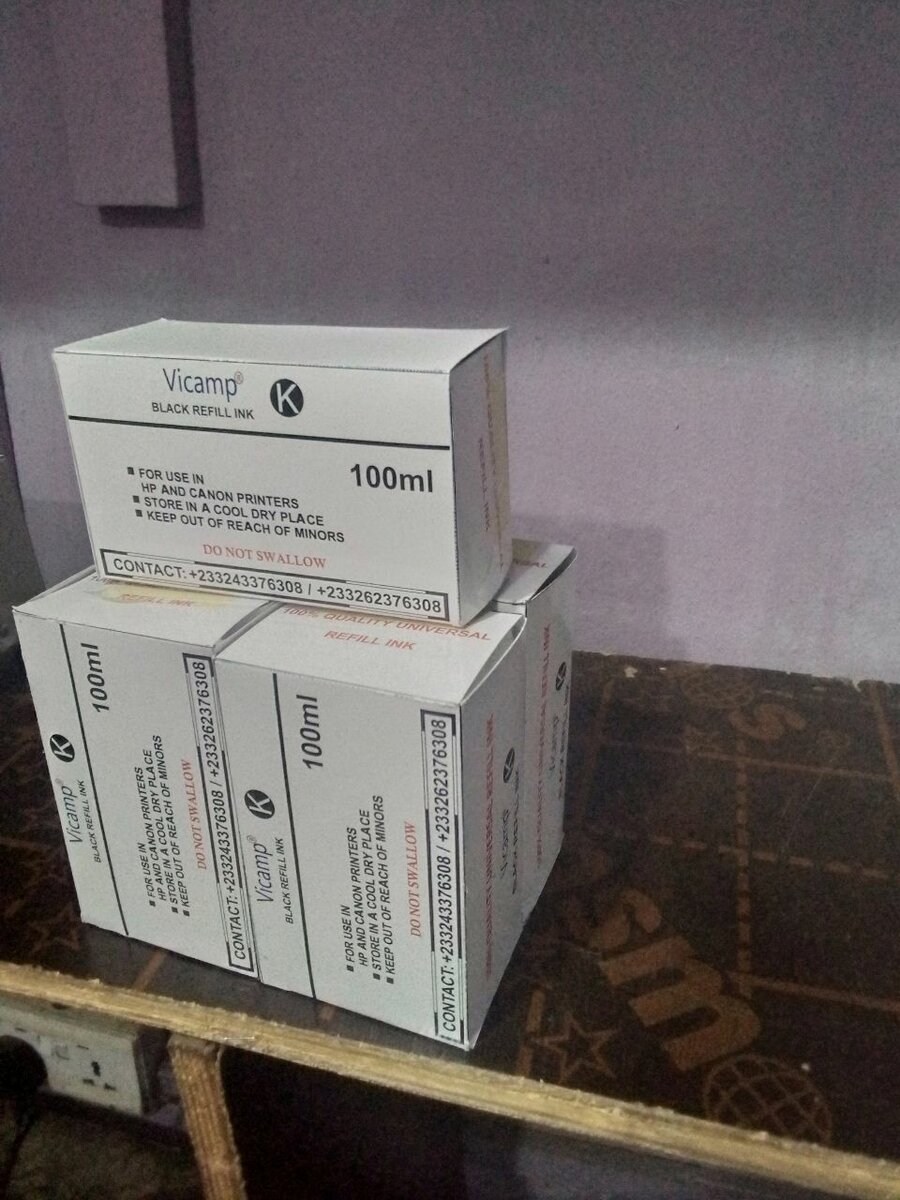 VICAMP K (Medium) BLACK UNIVERSAL REFILL INK