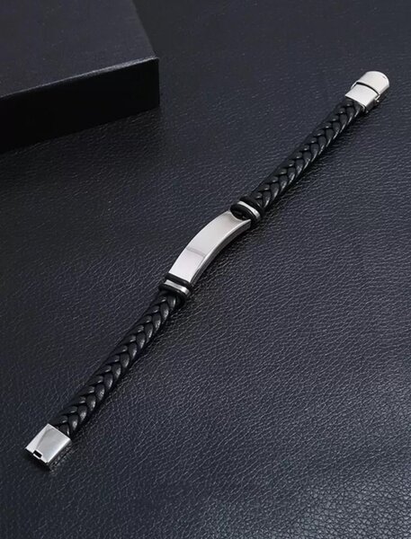 Bracelet en cuir tressé élégant