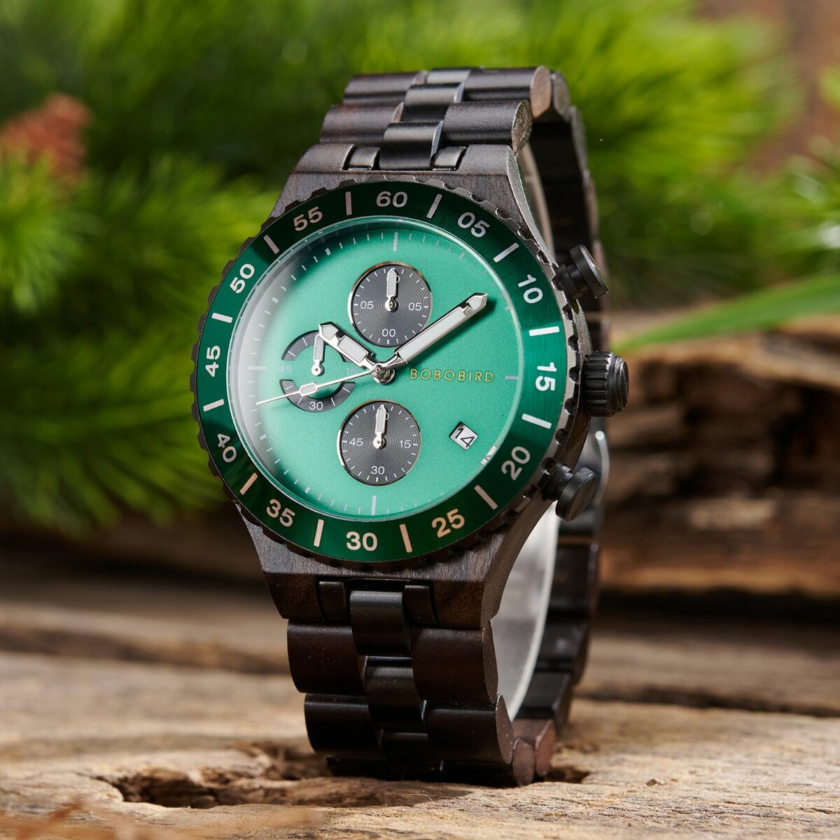 Montre en Bois Multifonction