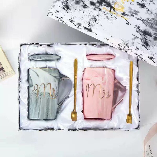Set Cadeau Mugs Duo Élegant