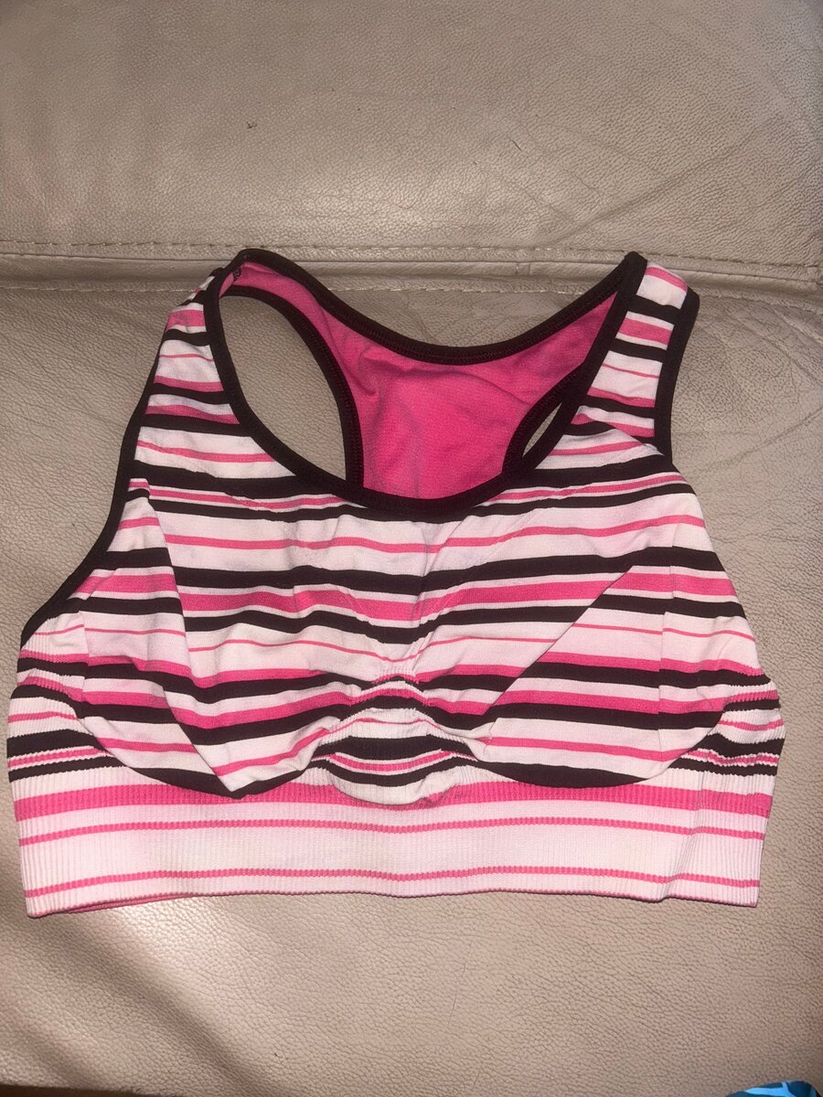 Brassière rayée sport