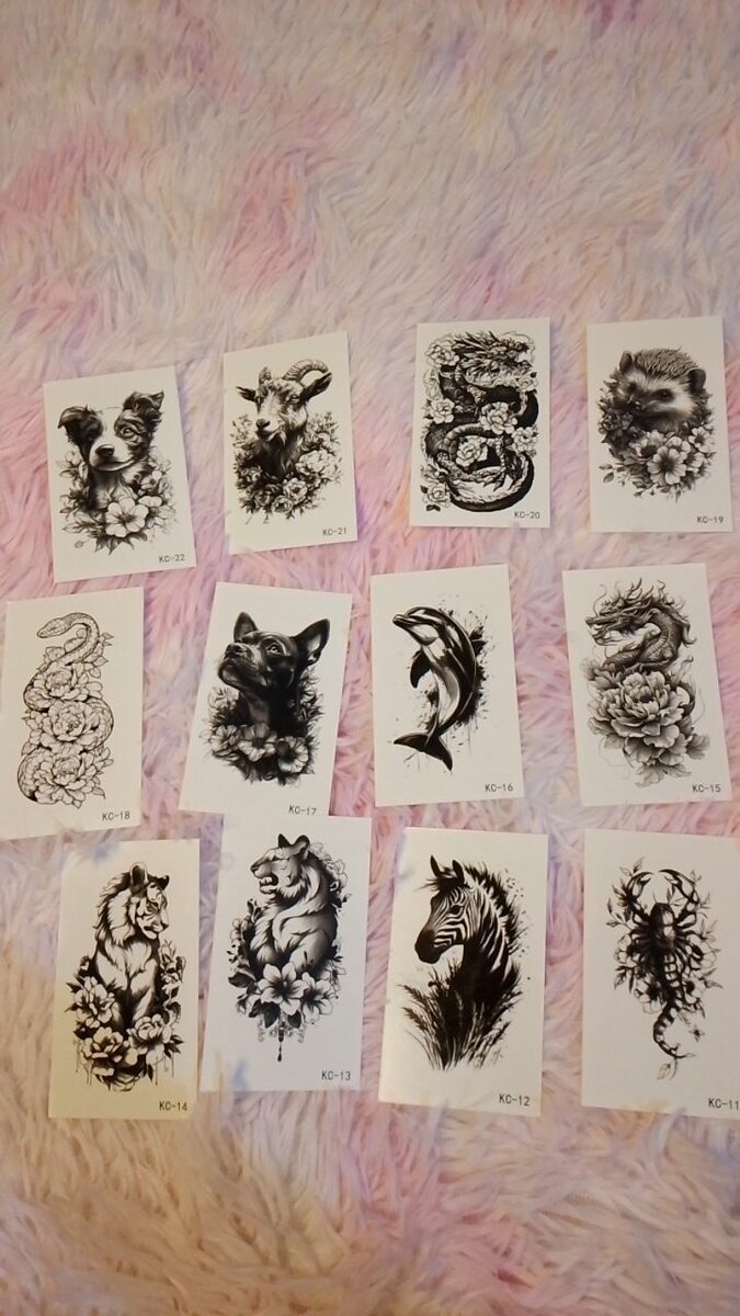 Tatouages temporaires animaux