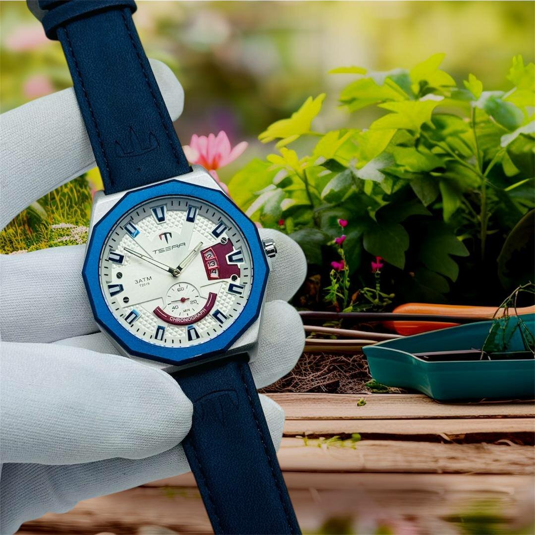 Montre élégante en cuir pour homme