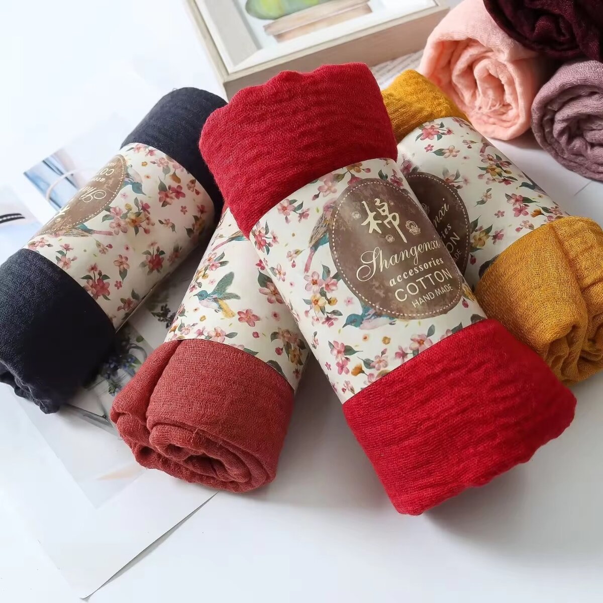 Crinkle cotton scarfs/ hijabs