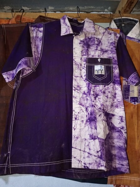 Chemise batik unisexe colorée