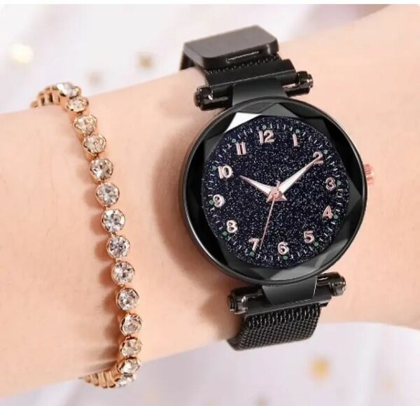 Magnetic watch for ladies