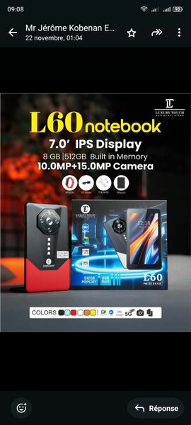 Smartphone L60 7.0" 512GB