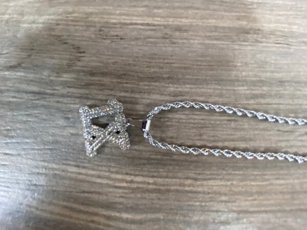 Collier chaîne argentée