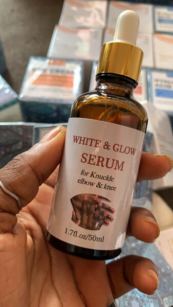 White and glow serum for dark knuckle,elbow and knee