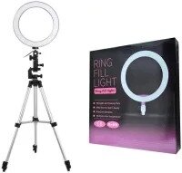 26cm Ring Light with Mobile Holder, Stand Holder and 7ft Stand, RingLight , Three Colours Makeup LED Light with Tripod Stand, Dimmable with USB for Videography and Photography