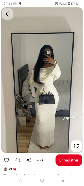 Robe longue élégante blanche