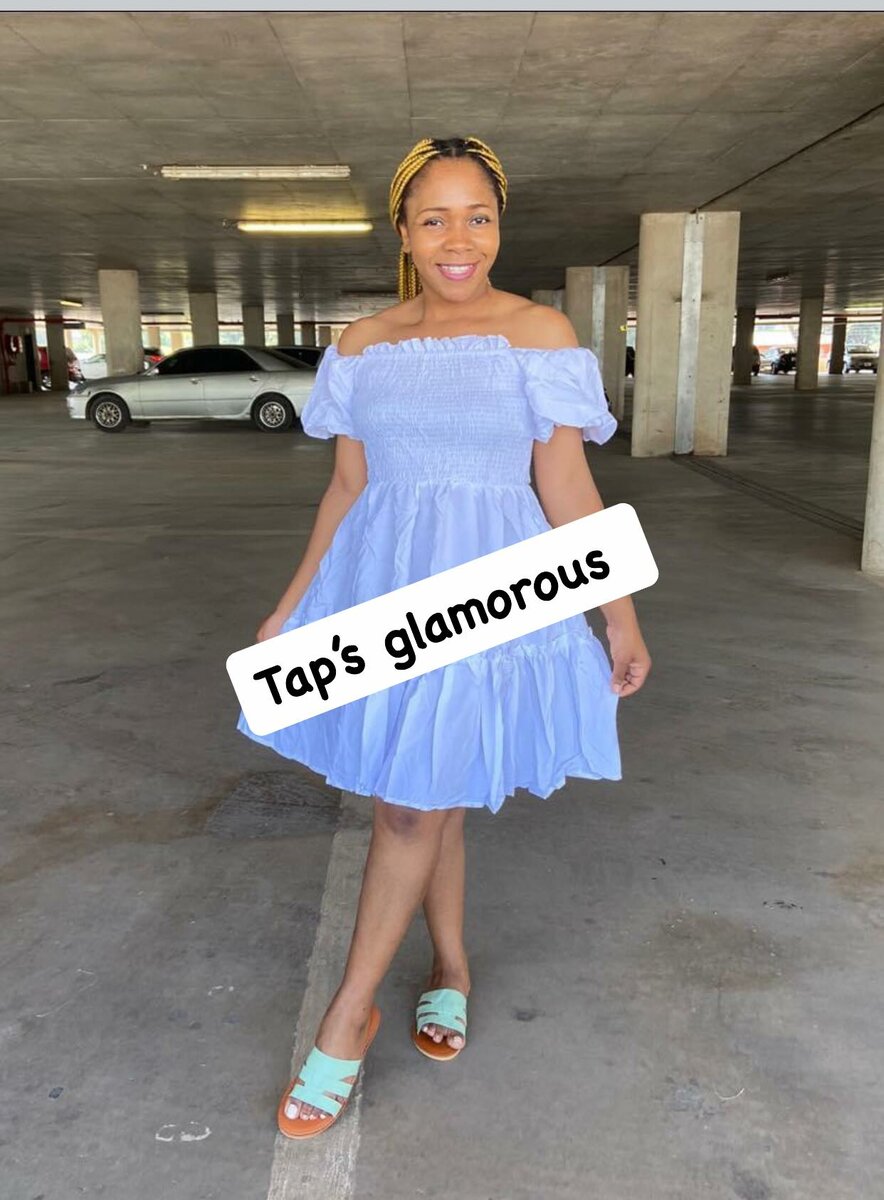 Short flared dresses blue