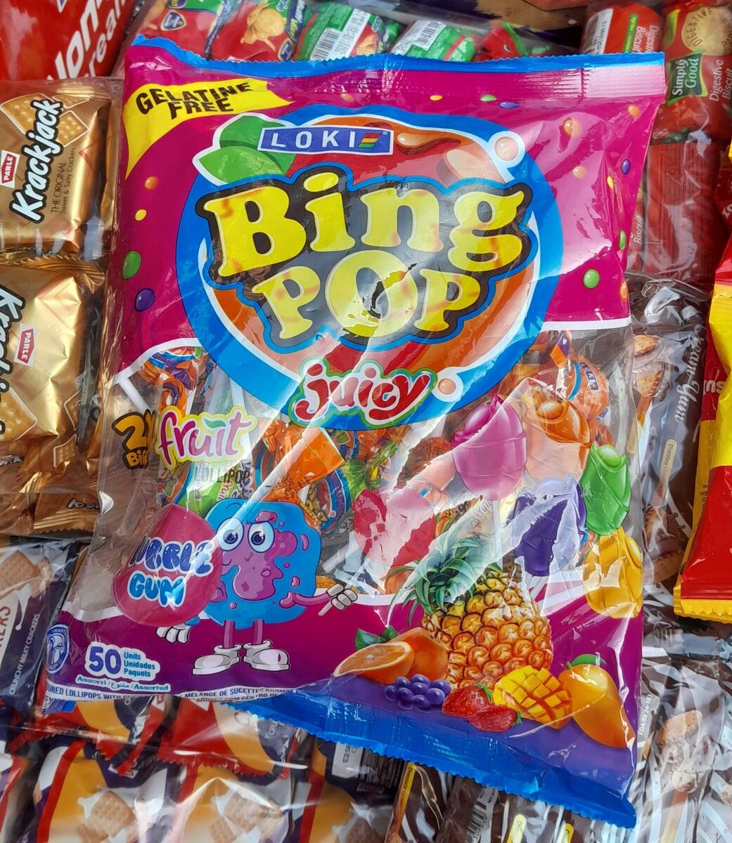 Bing pop candy