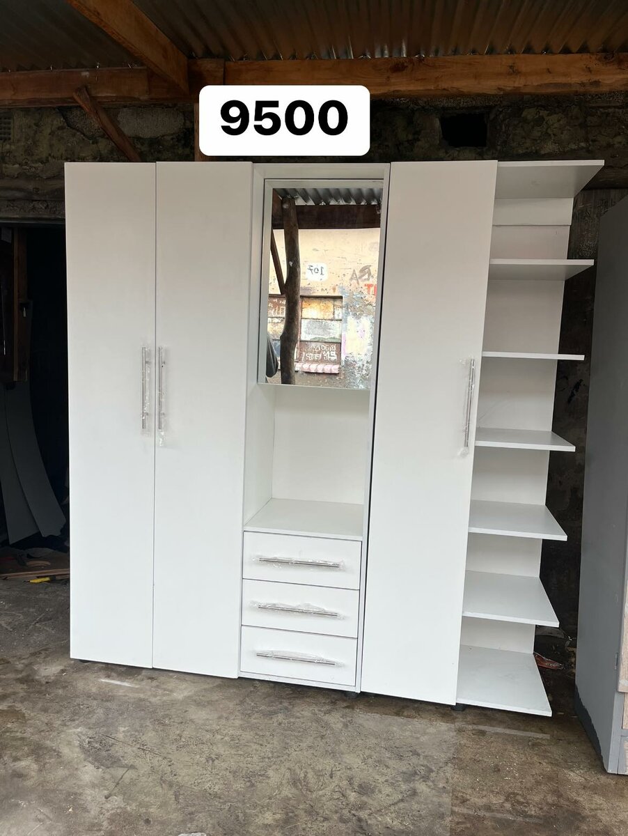 White wardrobe with mirror