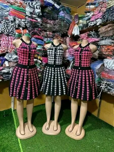 Robe élégante à carreaux