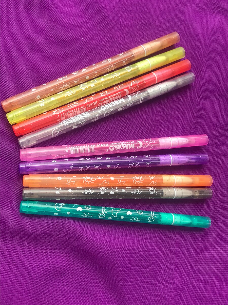 Stylos brillants x 3