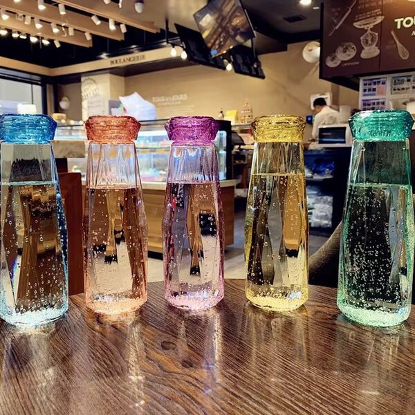 Diamond glass bottle