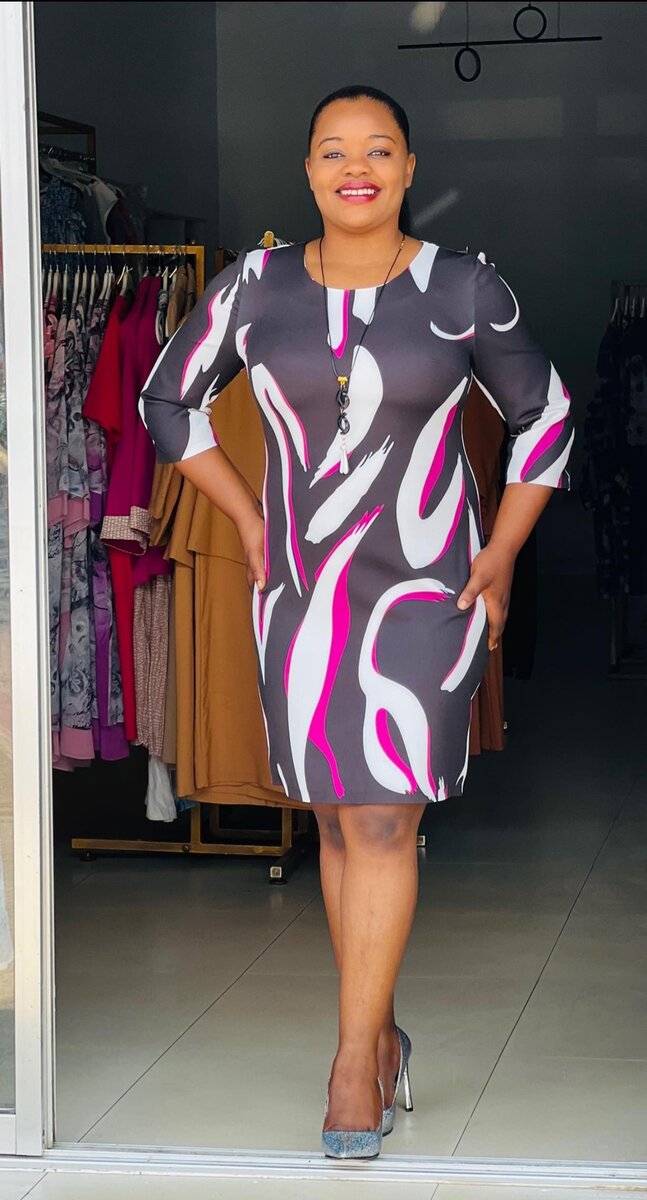 Elegant evening dress in large sizes