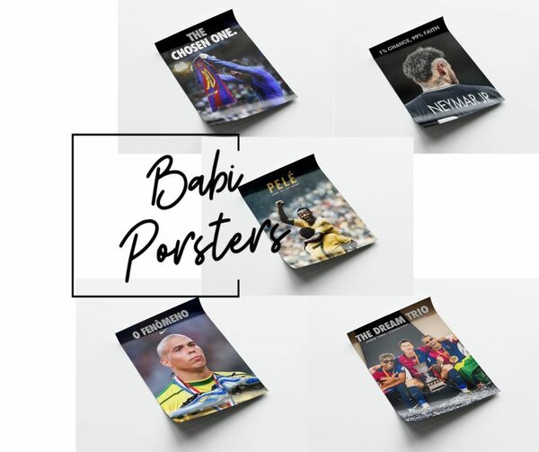 5 Posters Football A4 au choix