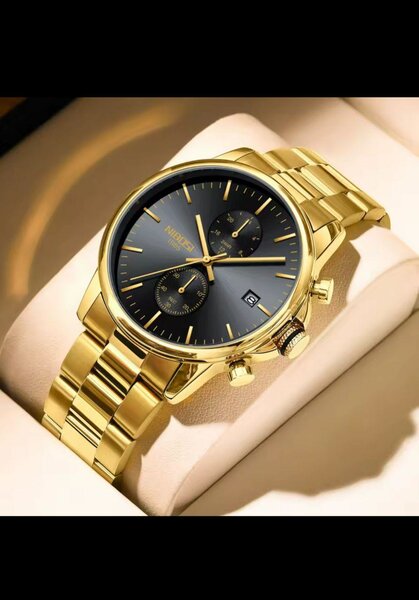 Montre Homme Dorée Élégante