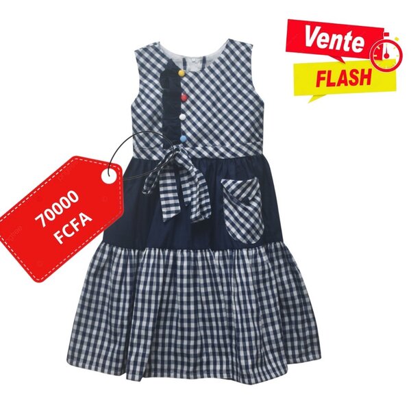 Robe Enfant Carreaux Élégante