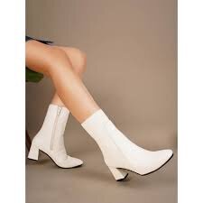White tall boots