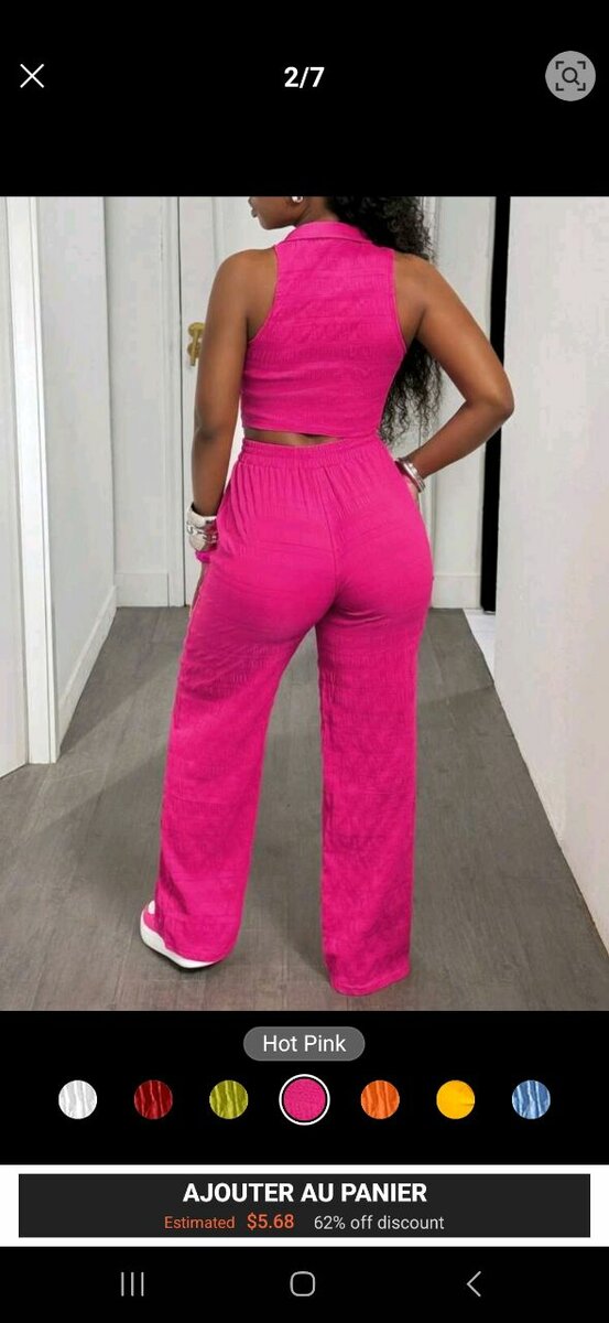 Tenue Femme Rose Fluo Élégante