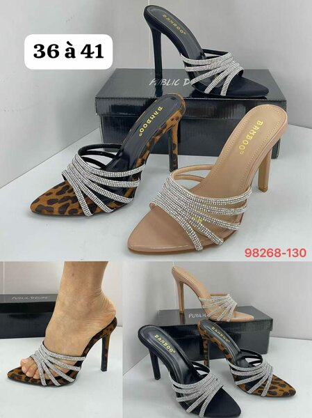 Sandales à Talons Strass