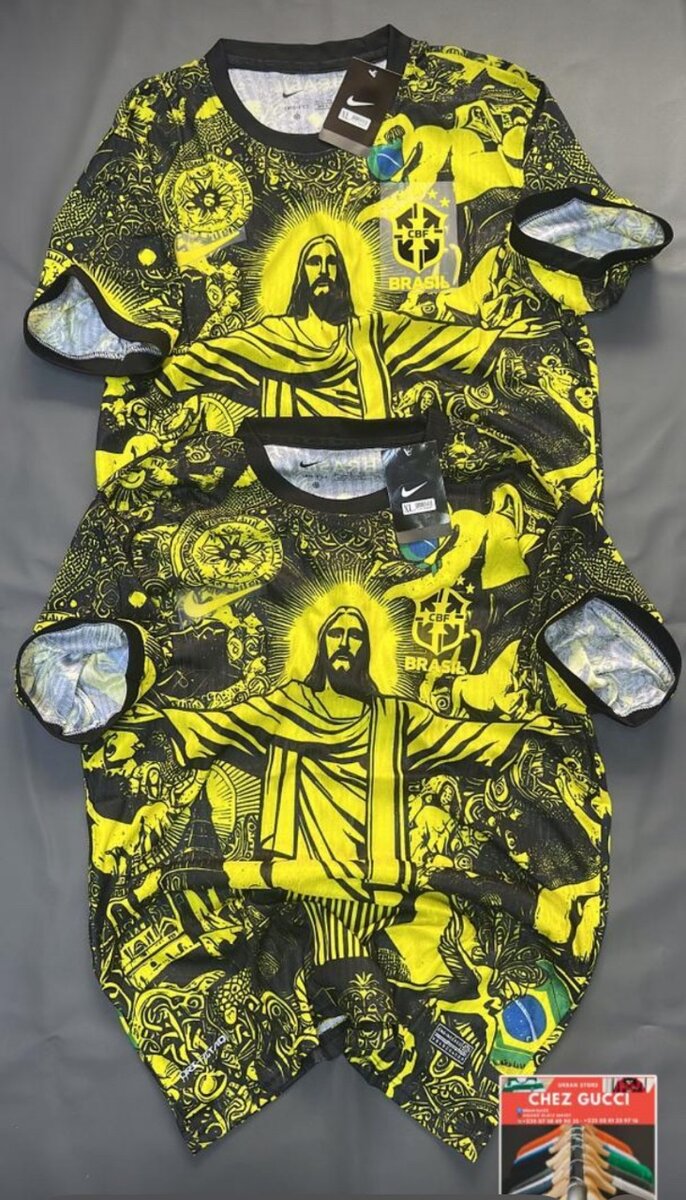 Maillot Brésil Jésus stylisé