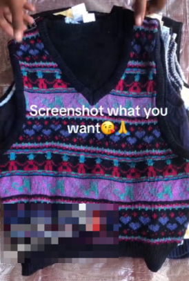 Vest with purple print