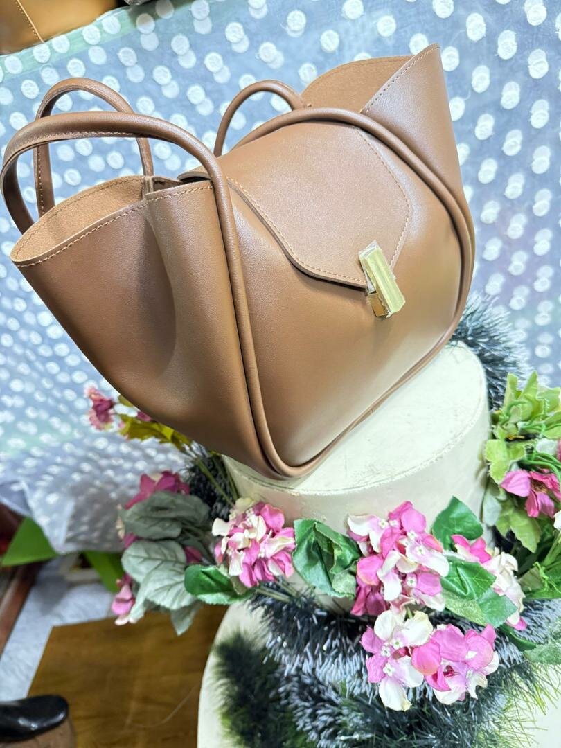 Sac cabas en cuir marron