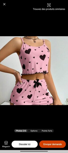 Ensemble pyjama cœur