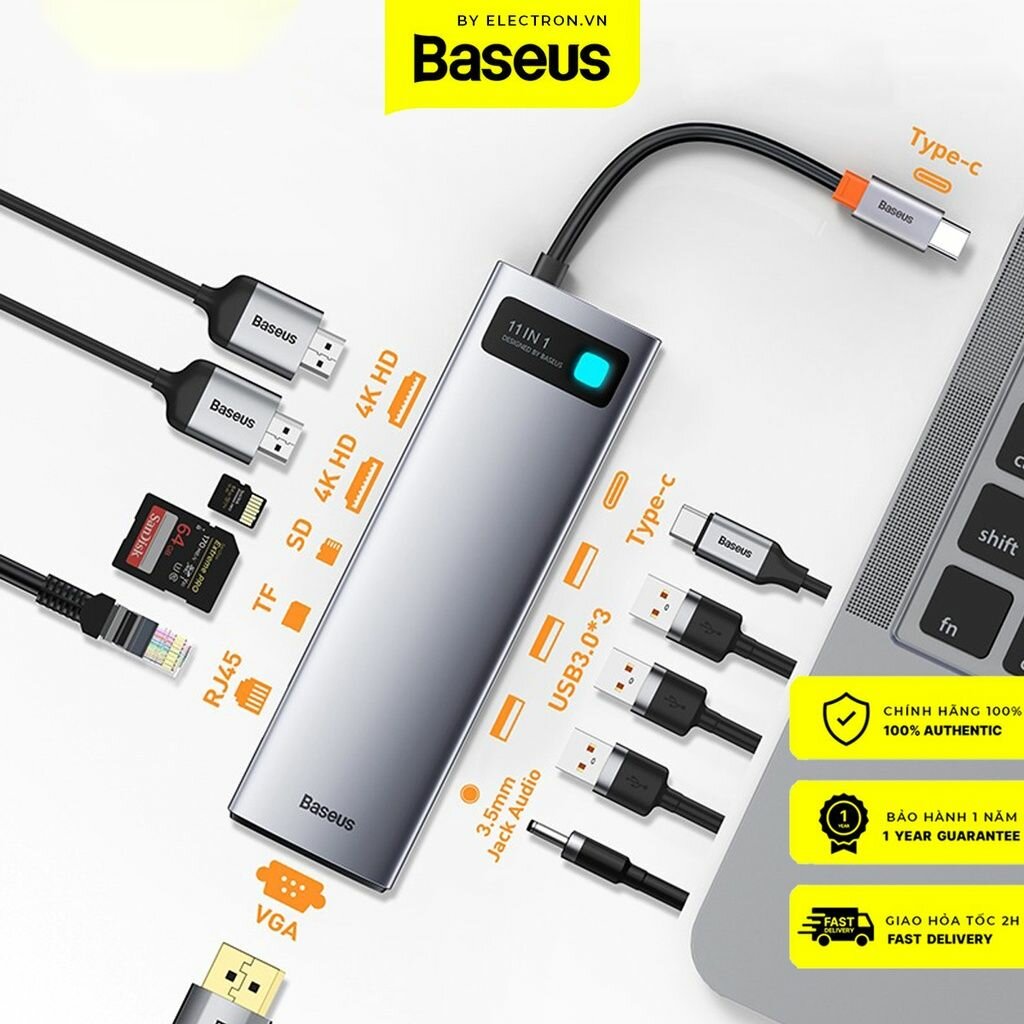 Baseus Hub USB-C 11-en-1