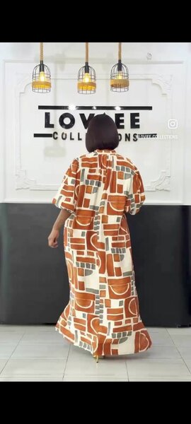 Robe longue ethnique colorée