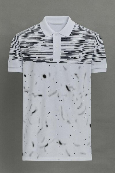 Polo homme moderne à motifs