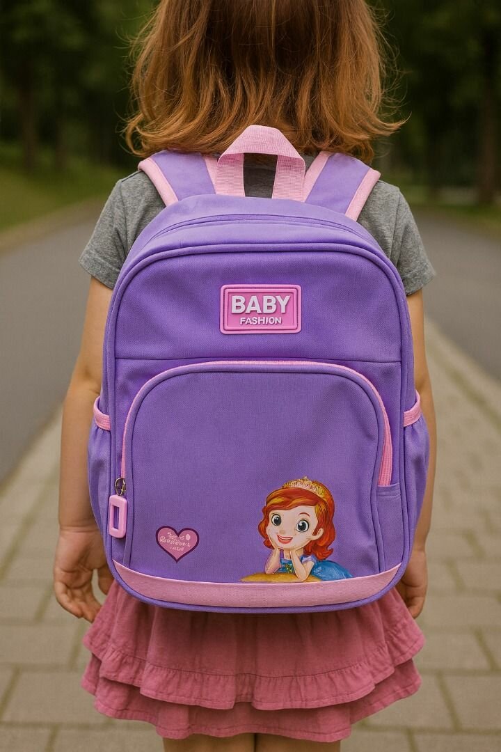 Sac à dos enfant princesse violet