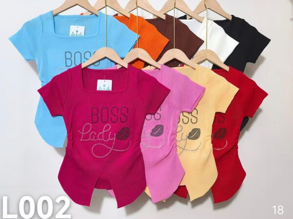 T-shirt Boss Lady colorée
