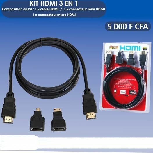 Kit de câble HDMI 3 en 1